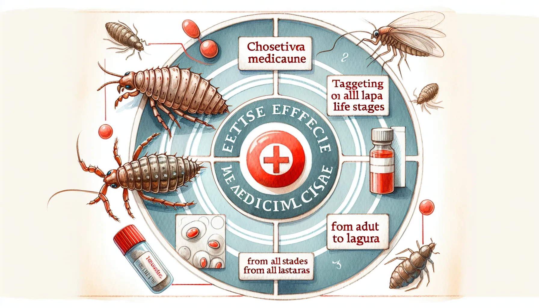## 2. 効果的なノミ薬の選び方：成虫から幼虫まで対策する重要性
のAIイメージ画像
