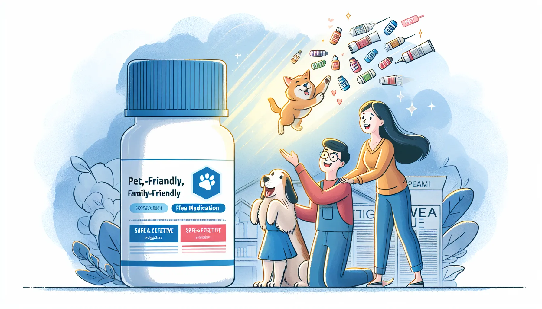 ## 6. 安全性への配慮：ペットと家族に優しいノミ薬の重要性
のAIイメージ画像